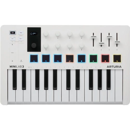 Arturia MiniLAB MK3 White 25 Key USB Controller Keyboard