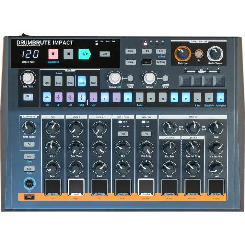 Arturia DrumBrute Impact, Compact Analogue Drum Machine & Sequencer