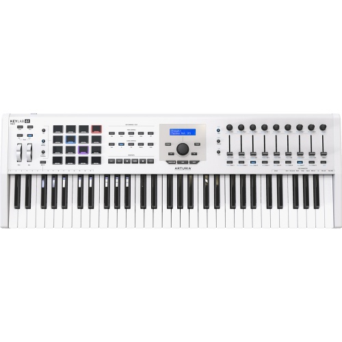 Arturia KeyLab 61 MK2 Midi Controller Keyboard, White