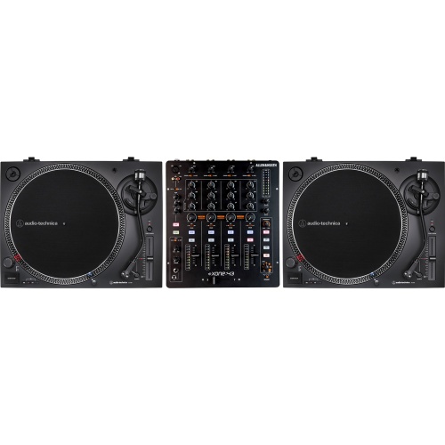 Audio Technica AT-LP120XUSB Black, Direct Drive DJ Turntables (Pair) + Allen & Heath Xone 43 Mixer Bundle Deal