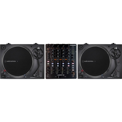 Audio Technica AT-LP120XUSB Black, Direct Drive DJ Turntables (Pair) + Allen & Heath Xone 43 Mixer Bundle Deal