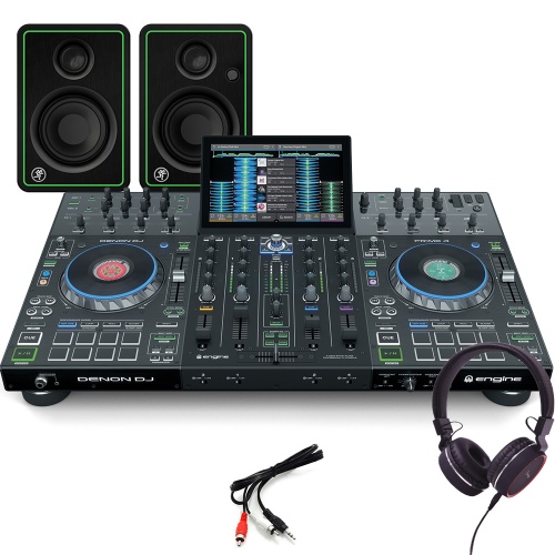 Denon Prime 4, Mackie CR3X Speakers & Headphones Bundle Deal