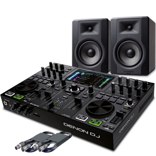 Denon Prime GO + M-Audio BX5 D3 Speakers & Cables Bundle Deal