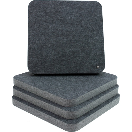 EQ Acoustics 'ColourPanel R5' Dark Smoke On Marle Grey Acoustic Tiles x4