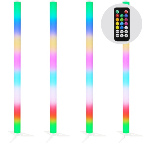 Equinox Pulse Tube Lithium, Battery Powered LED Light with Remote (4-Pack)