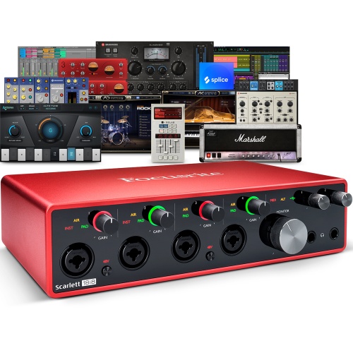 Focusrite Scarlett 18i8 (G3) USB Audio Interface + Free Plugin Bundle