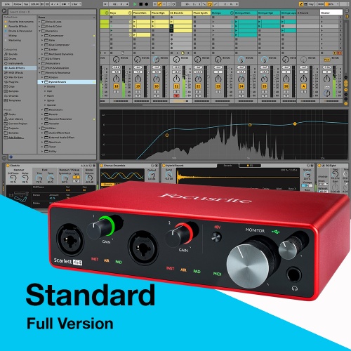 Focusrite Scarlett 4i4 (G3) USB Audio Interface + Ableton Live 11 Standard