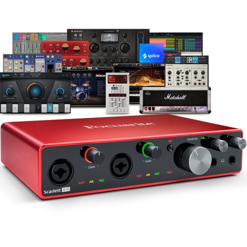 Focusrite Scarlett 8i6 (G3) USB Audio Interface + Free Plugin Bundle (B-Stock)