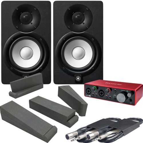 Yamaha HS5 (Pair) + Focusrite Scarlett 2i2 3rd Gen, Pads & Leads