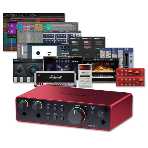 Focusrite Scarlett 2i2 (G4) USB Audio Interface + Free Software Bundle (B-Stock)