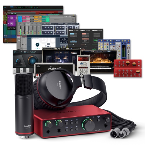 Focusrite Scarlett 2i2 Studio (G4) Interface, Mic, Headphones & Software Bundle