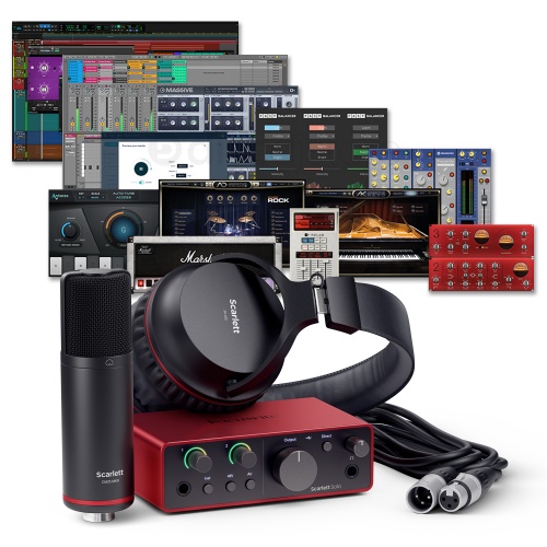 Focusrite Scarlett Solo Studio (G4) Interface, Mic, Headphones & Software Bundle