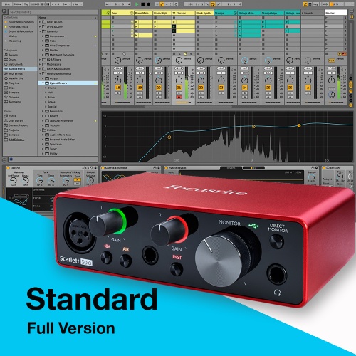 Focusrite Scarlett Solo (G3) USB Audio Interface + Ableton Live 11 Standard