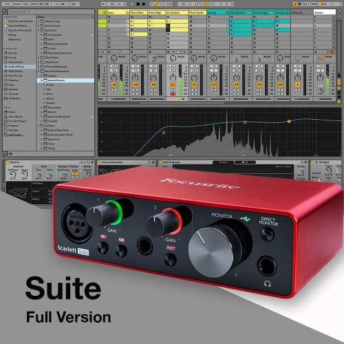 Focusrite Scarlett Solo (G3) USB Audio Interface + Ableton Live 11 Suite