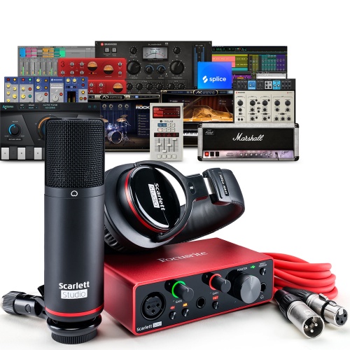 Focusrite Scarlett Solo Studio (G3) Interface, Microphone & Headphones