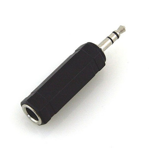 QTX 6.3mm Jack (Female Socket) to 3.5mm MiniJack (Male Pin) Adapter