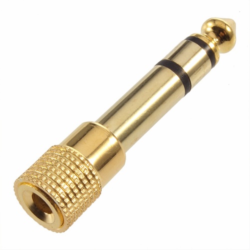 QTX 3.5mm MiniJack (Female Socket) to 6.3mm Jack (Male Pin) Adapter