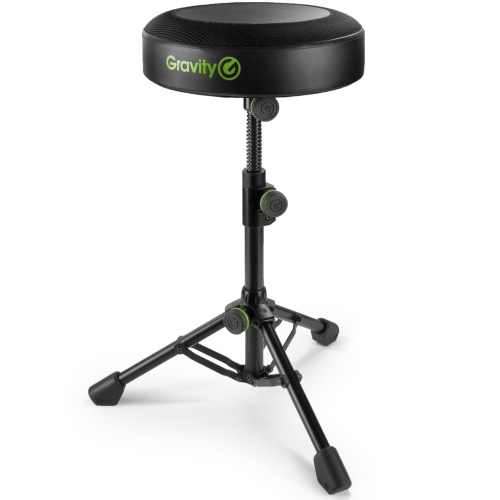 Gravity FD SEAT 1, Round Musicians Stool, Foldable, Adjustable Height