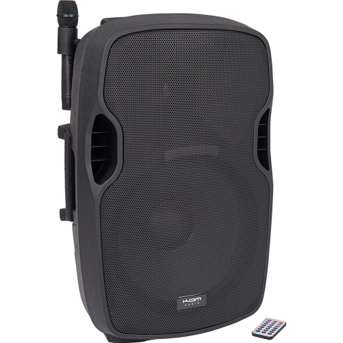 Kam RZ15AP, Portable PA with Media Player, USB & SD Card Input + VHF Dual Microphones & Bluetooth (Single - 300W RMS)