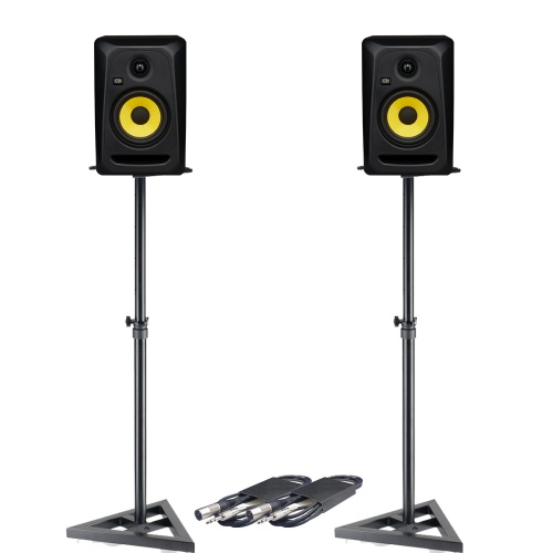 KRK Rokit RP5 G3 / Classic 5 (Pair) + Monitor Stands + Leads Bundle