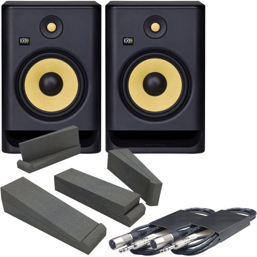 KRK Rokit RP5 G4 Bundle with Isolation Pads & Cables