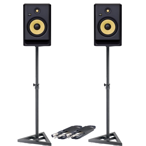 KRK G4 ROKIT 5 Active Studio Monitor Kit with Passive Monitor Controller,  Cables, and Foam Speaker Pads