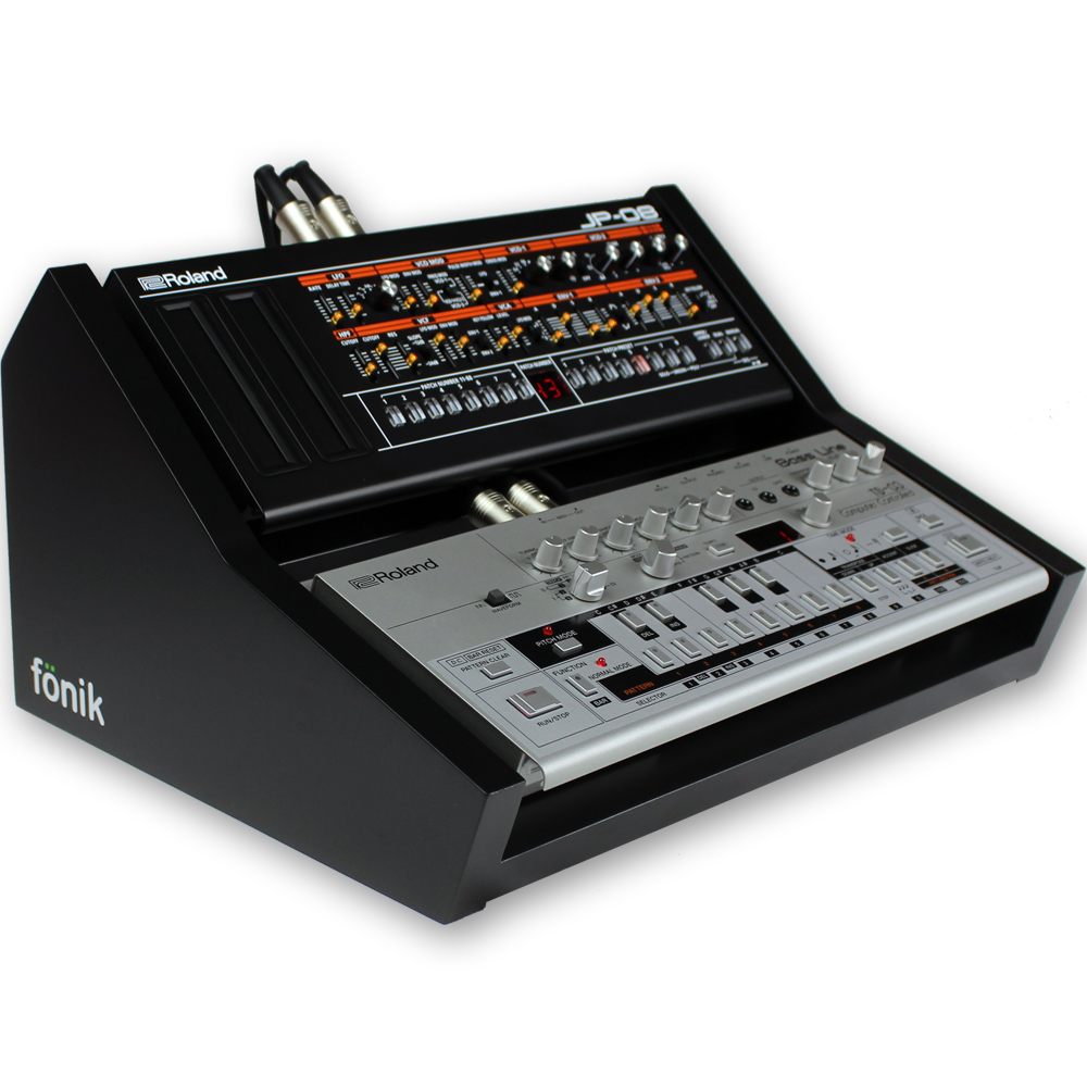Fonik Audio Stand For 2 x Roland Boutique (Black)