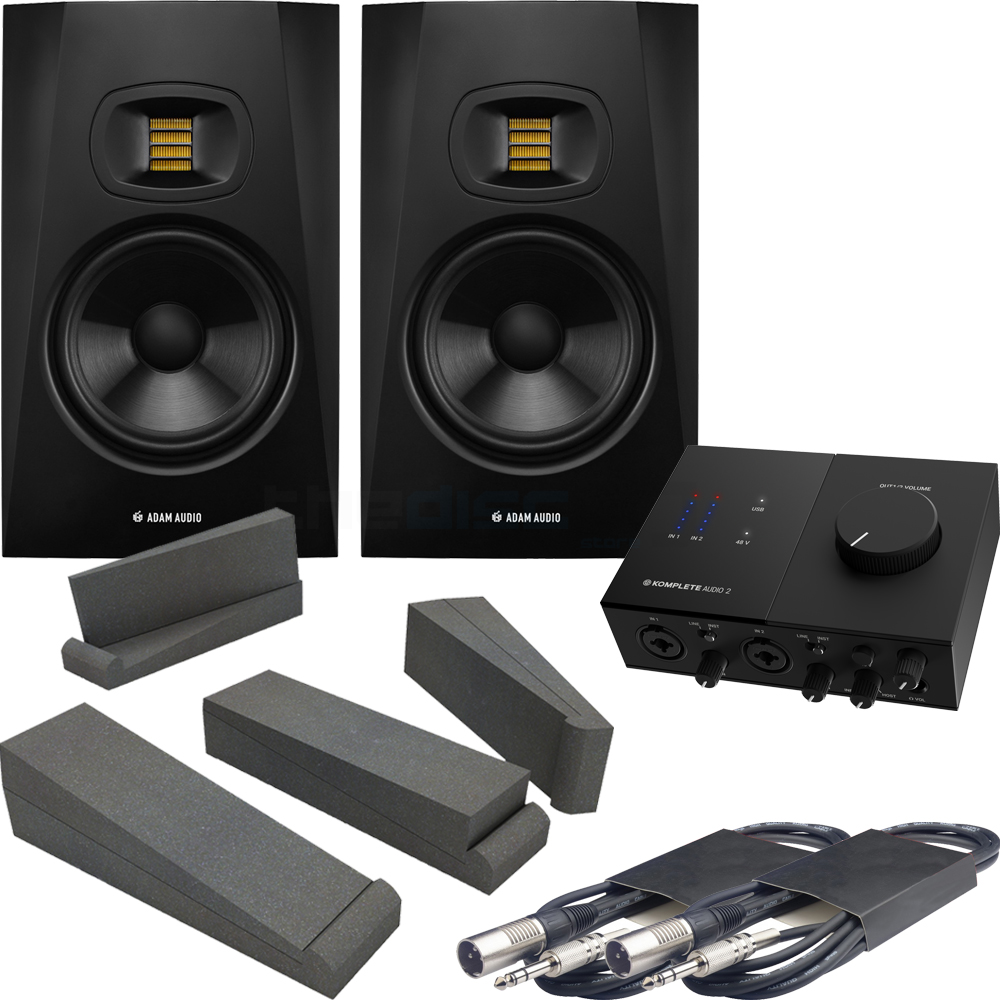 Adam Audio T7V Package Deal With NI Komplete Audio 2 Interface