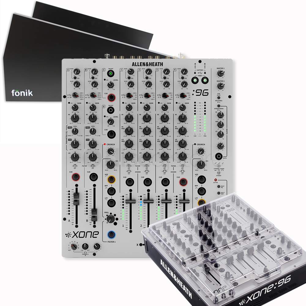 Allen & Heath Xone 96 DJ Mixer, Fonik Stand & Decksaver Bundle Deal
