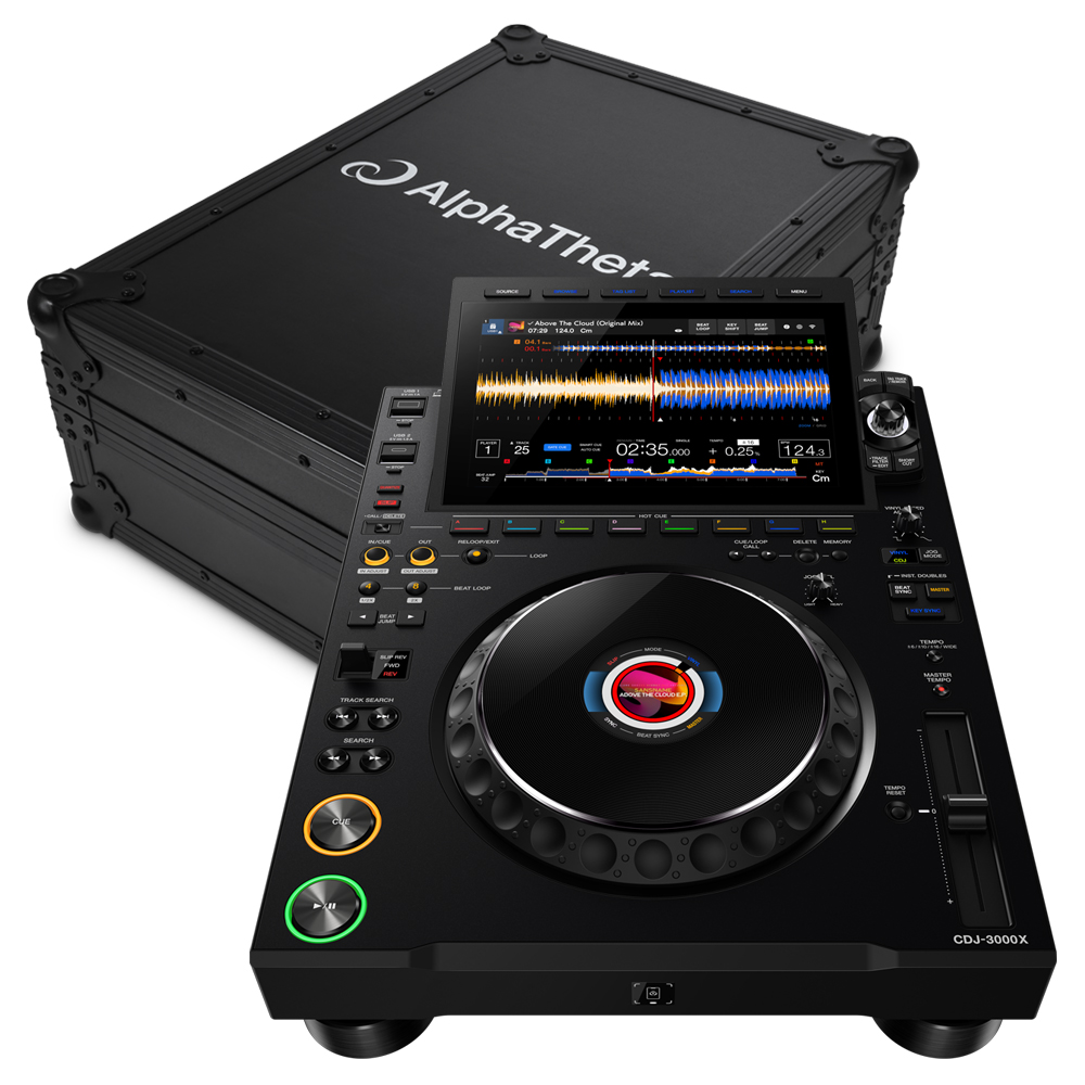 AlphaTheta CDJ-3000X Professional DJ Multi Player + FLT Flight Case (Single)