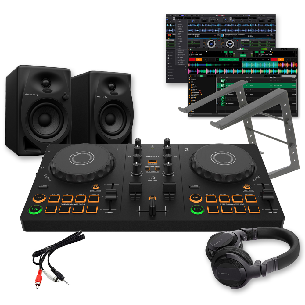 AlphaTheta DDJ-FLX2 DJ Controller Bundle Deal - The Disc DJ