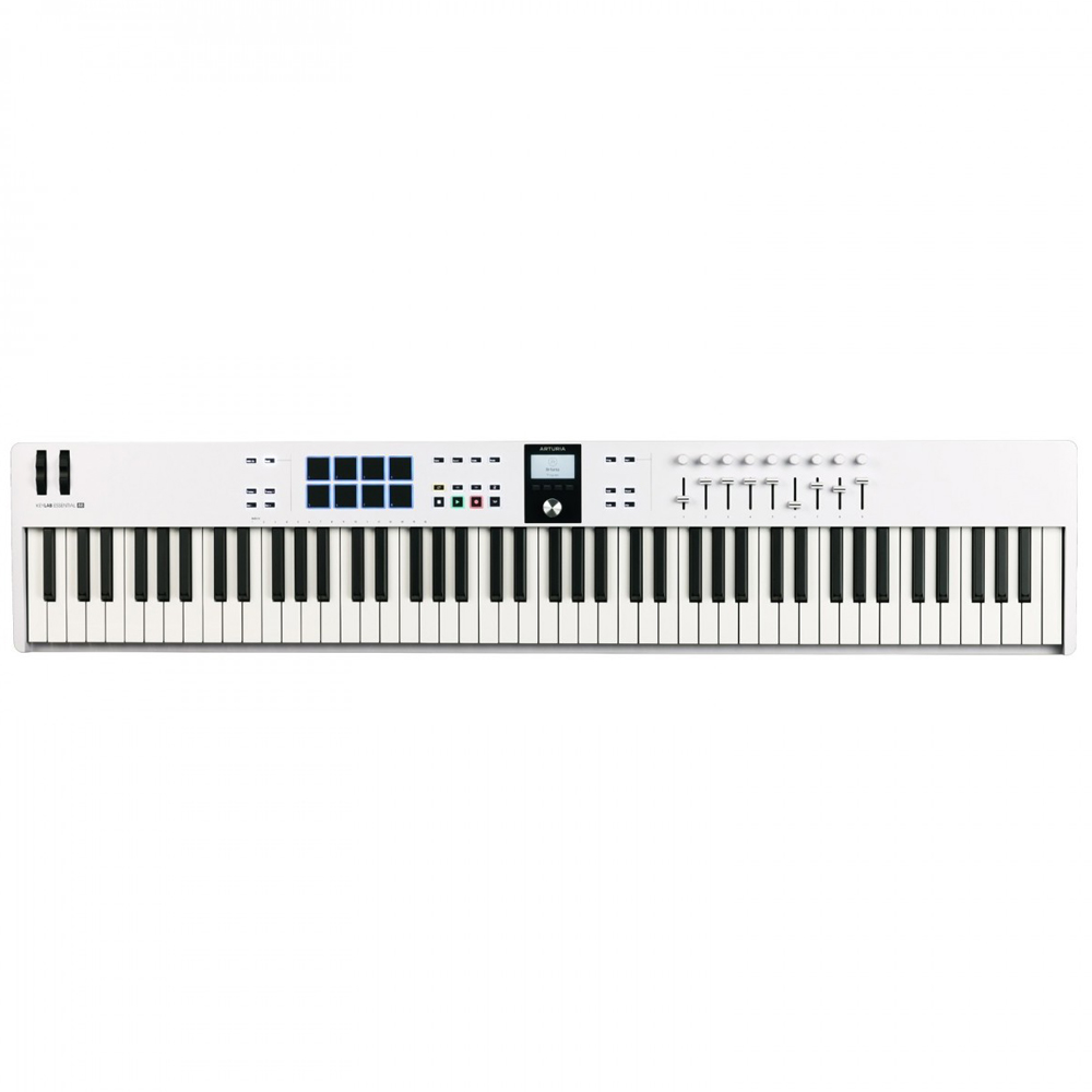 Arturia KeyLab Essential 88 MK3 White Midi Controller Keyboard + Komplete 15 Select