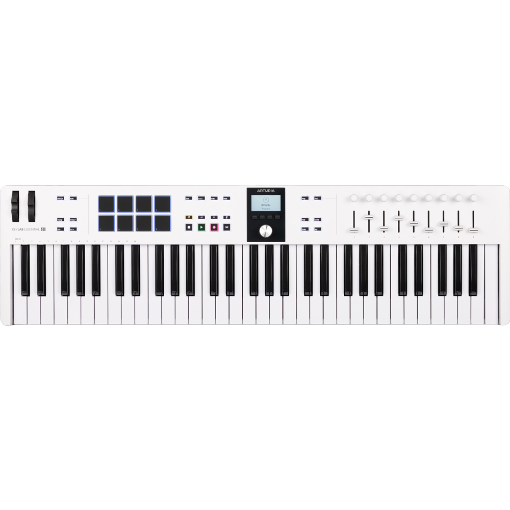 Arturia KeyLab Essential 61 MK3 White Midi Controller Keyboard