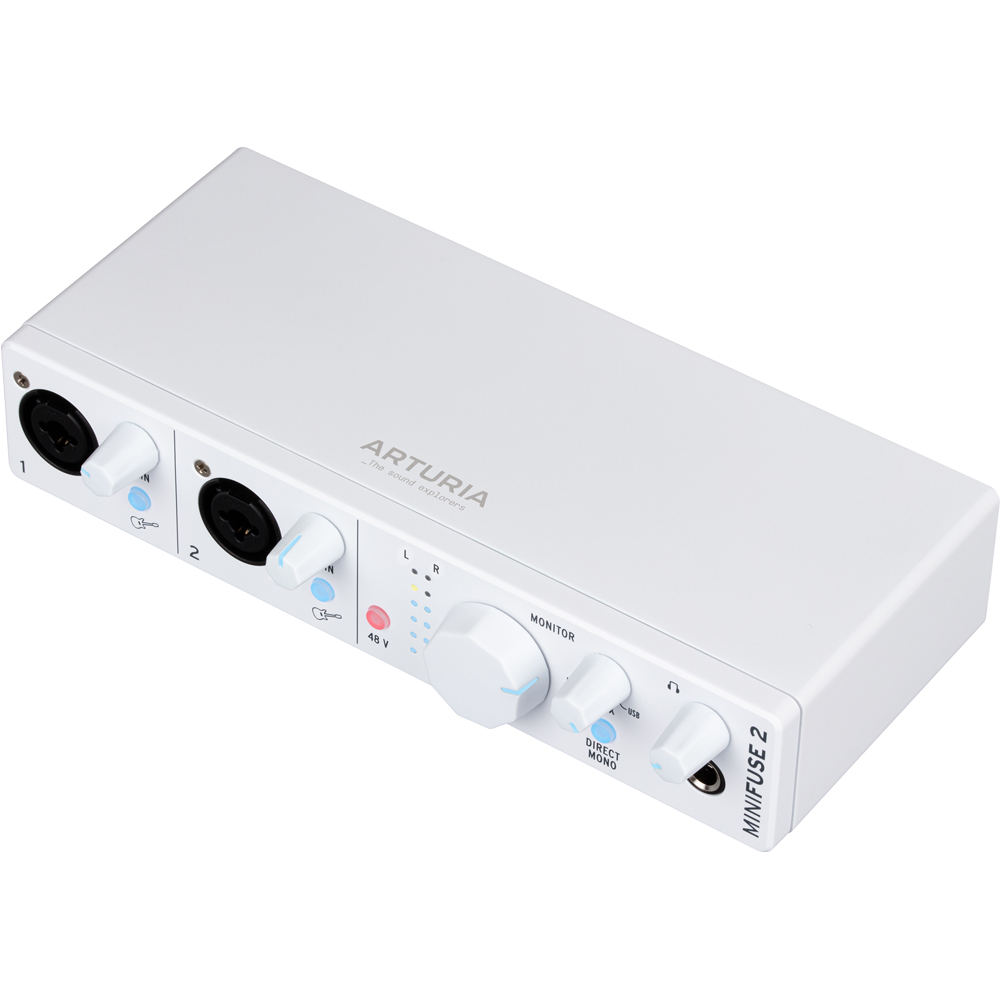 Arturia MiniFuse 2 White, USB/MIDI Audio Interface & Software Bundle