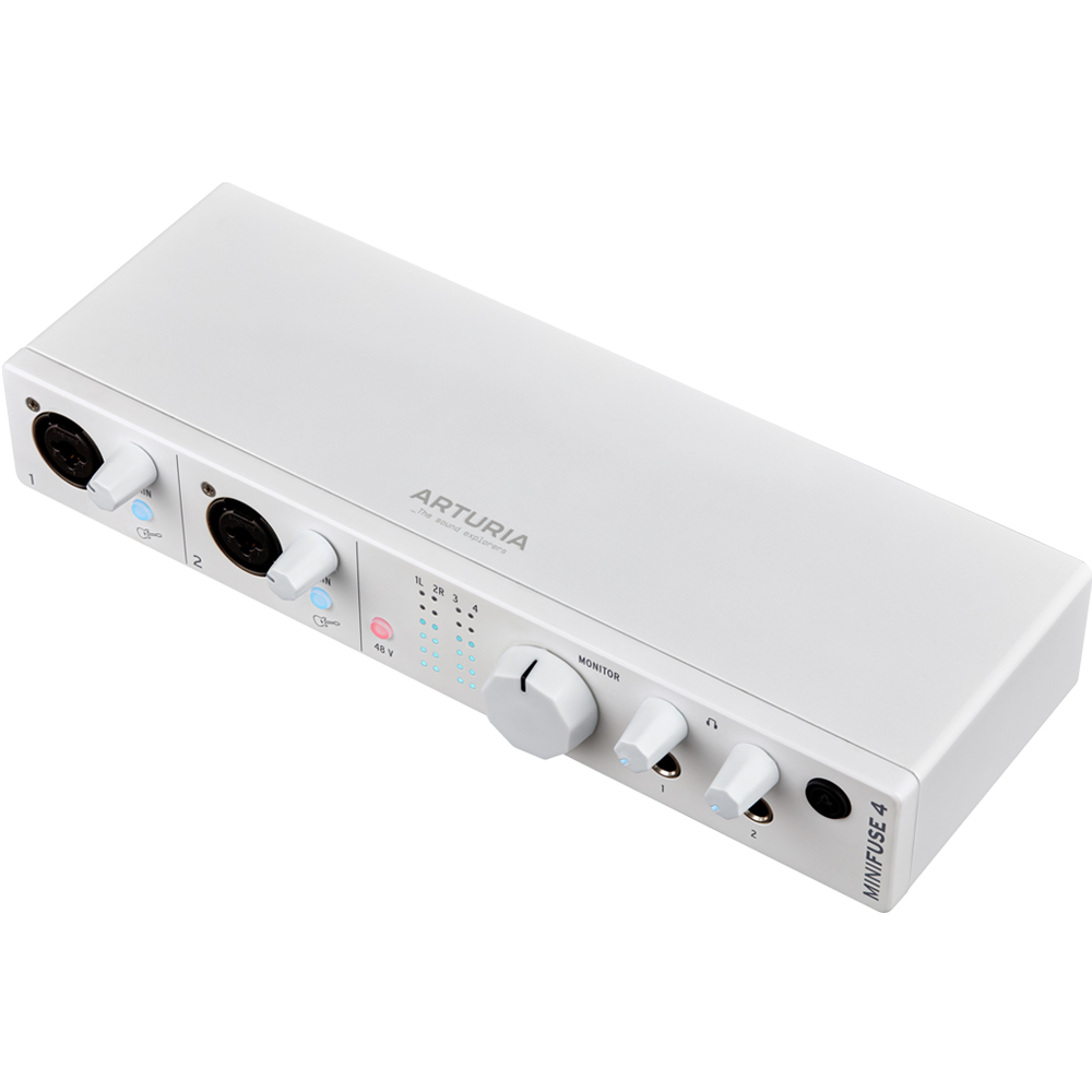Arturia MiniFuse 4 White, USB/MIDI Audio Interface & Software Bundle