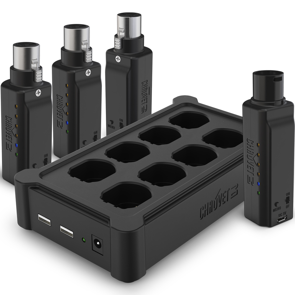 Chauvet DJ D-FI XLR Pack, Wireless DMX Bundle (1x Transmitter, 3x Receivers & 1x Charger)