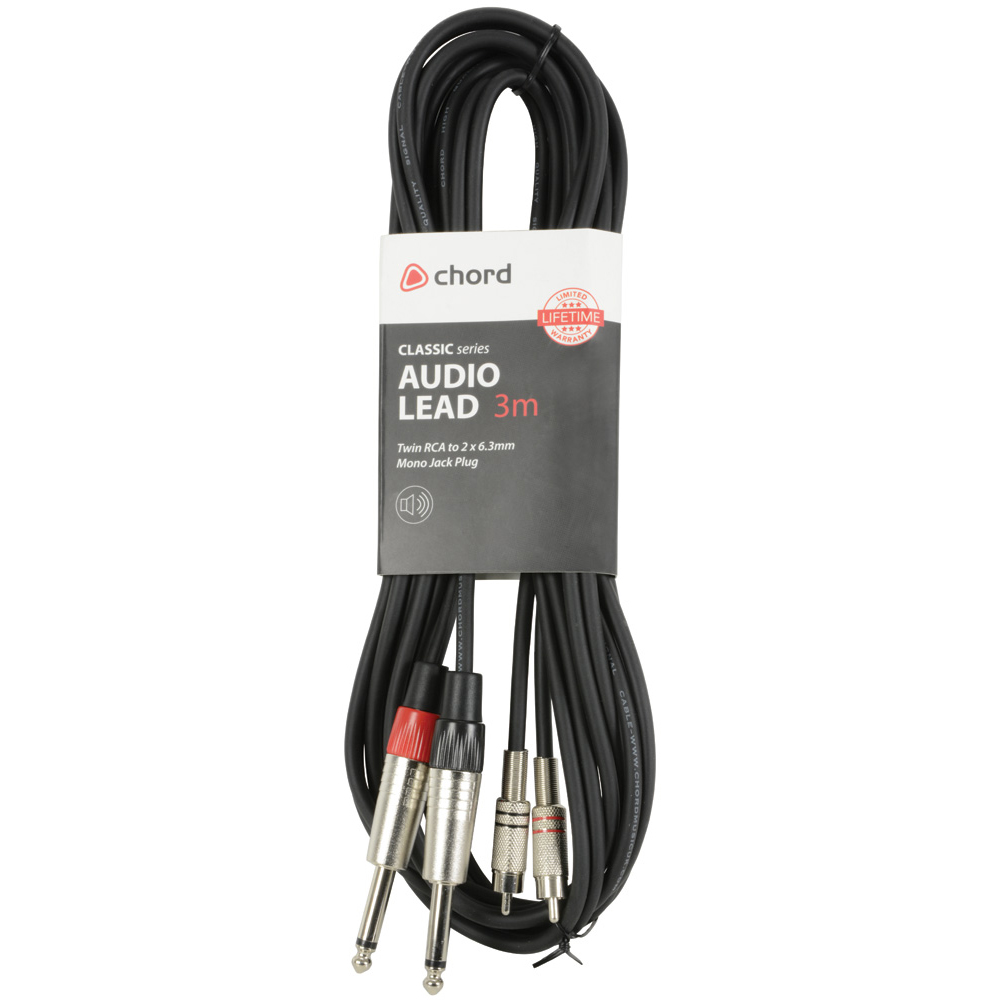 Chord Dual Jack - RCA 3 Metre Balanced Audio Cable (190.068UK)