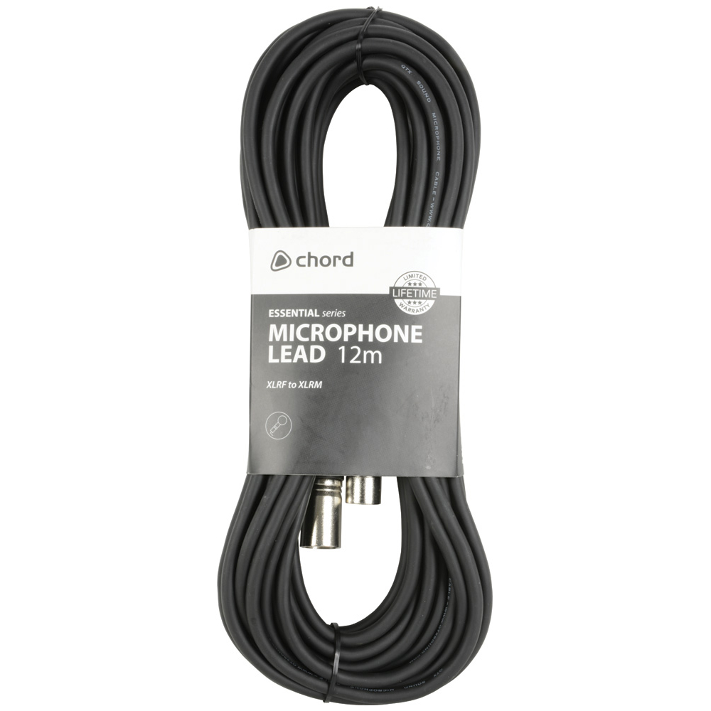 Chord/QTX XLRf - XLRm 12 Metre Balanced Audio Cable (190.083UK)