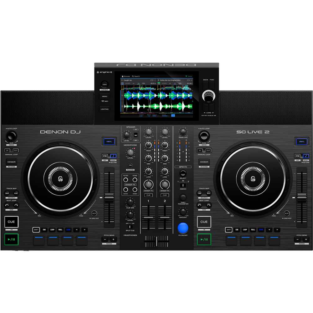 Denon DJ SC Live 2, Standalone DJ Controller with Built-In Speakers & Amazon Music Streaming