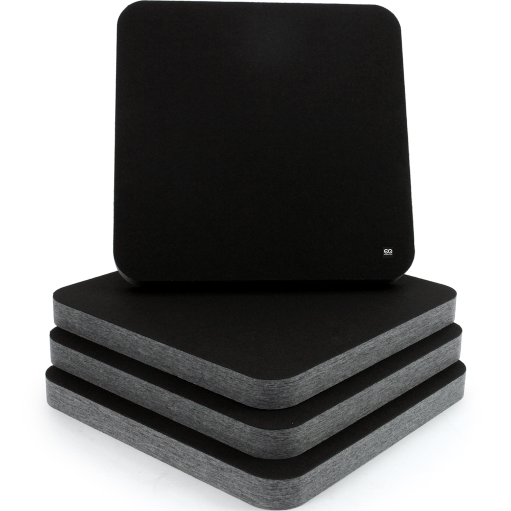 EQ Acoustics 'ColourPanel R5' Black On Marle Grey Acoustic Tiles x4