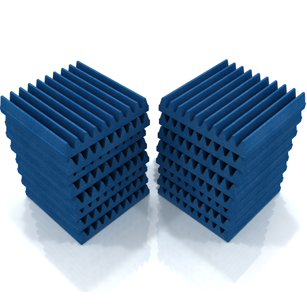 EQ Acoustics Wedge 30 Acoustic Foam Tiles (Blue) x16 (B-Stock)