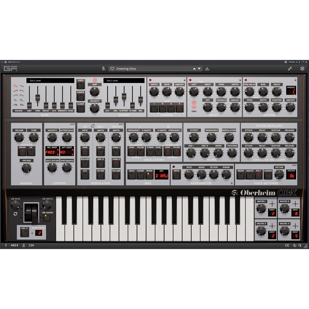 GForce Oberheim OB-X Synthesizer, Software Download