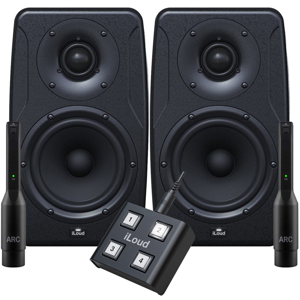 IK Multimedia iLoud Precision 5, Active Studio Monitors (Pair) + ARC Measurement Microphones & FREE Remote Control