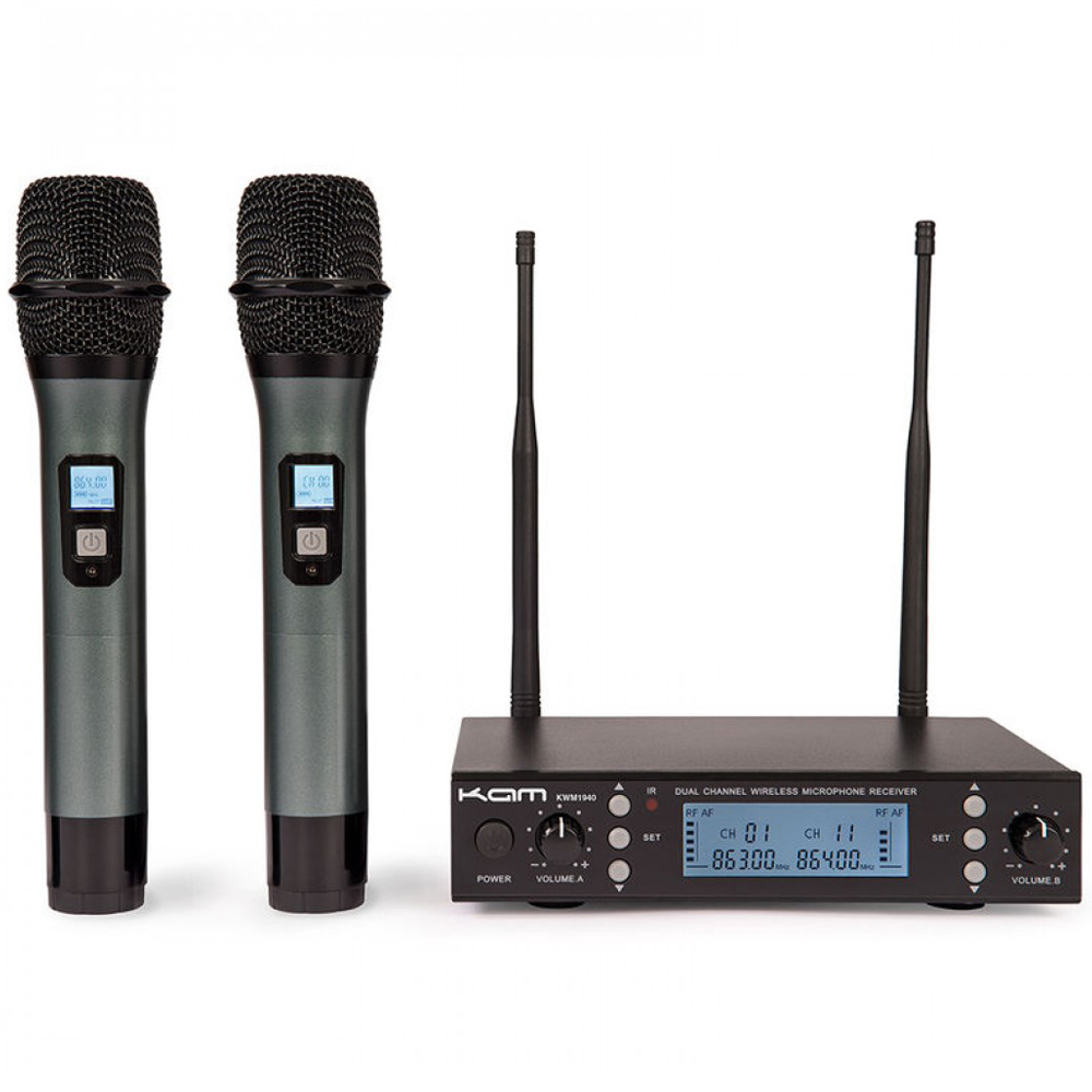 KAM KWM1940 V3 Dual UHF Wireless Microphone System