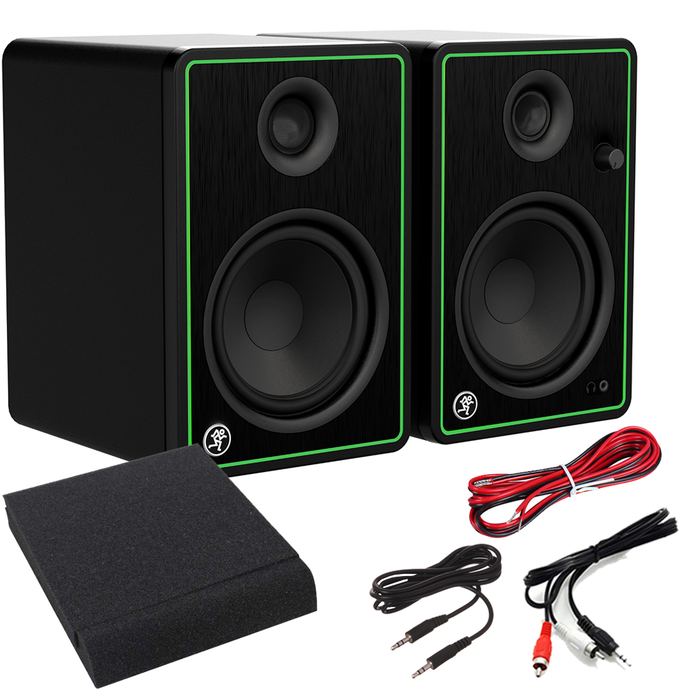 Mackie CR5X-BT Active Studio Monitors With Bluetooth + Pads & Leads