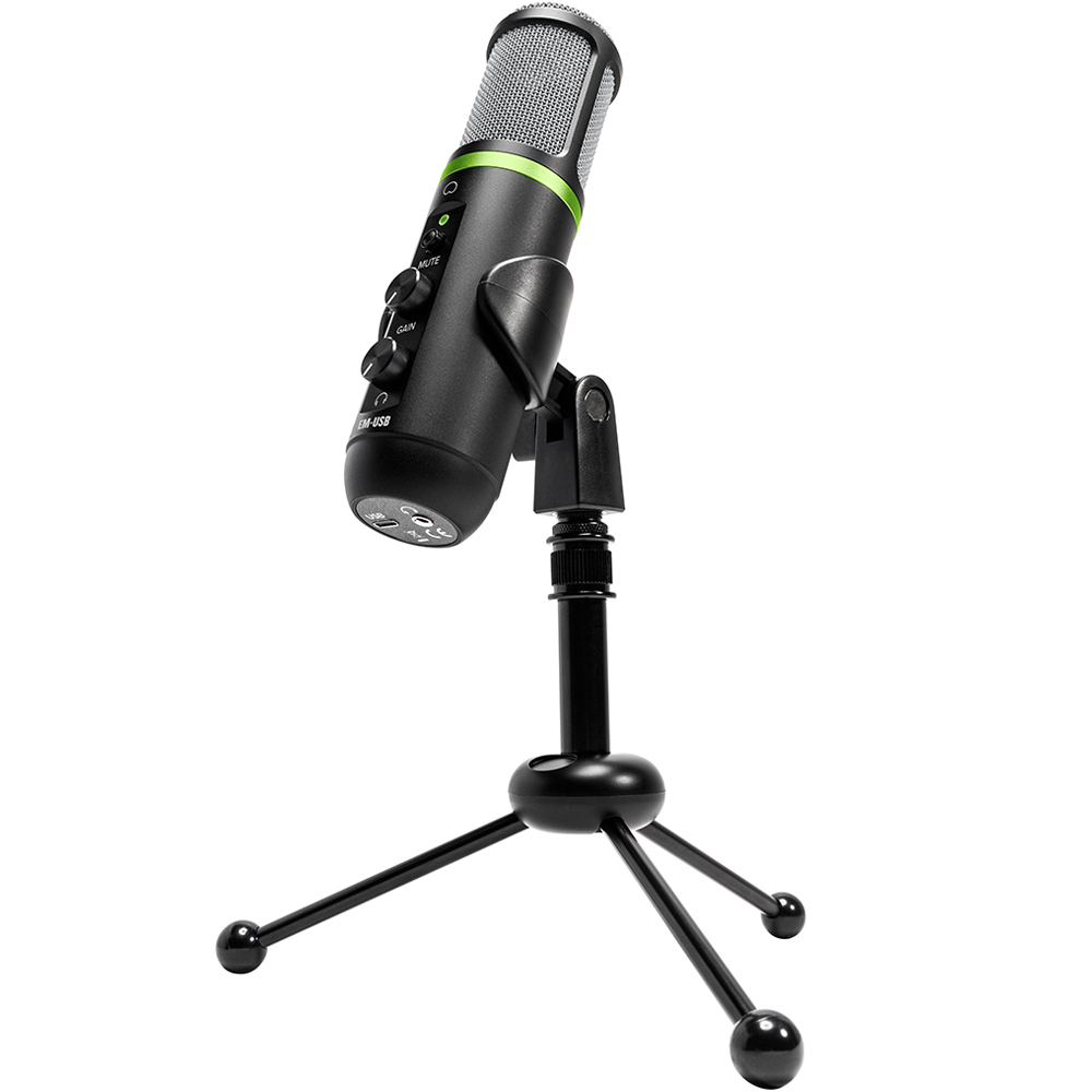 Mackie EM-USB Condenser Microphone With Tripod Stand