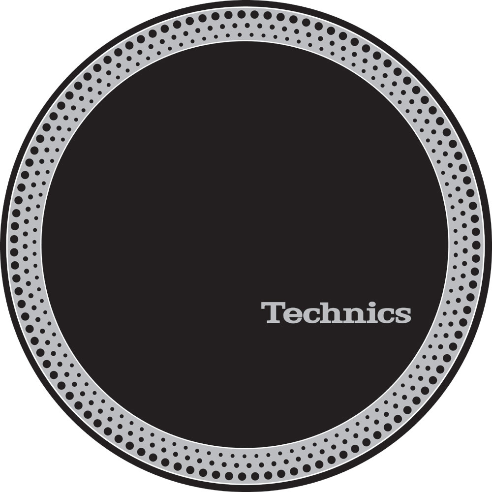 Magma Technics 12" Slipmats, Strobe 3, Silver Dots on Black (Pair)