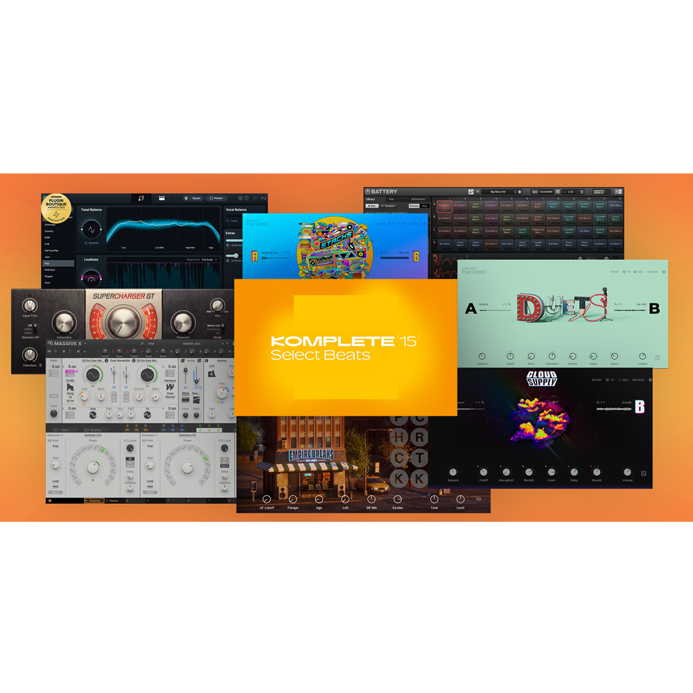 Native Instruments Komplete 15 Select Beats, Software Download (Summer of Sound Sale, 50% OFF)