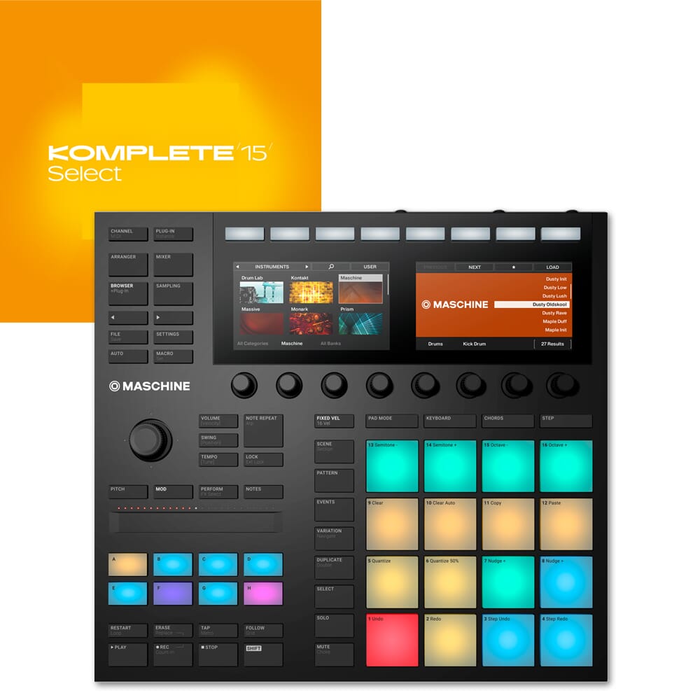 Native Instruments Maschine MK3 + Komplete 15 Select (B-Stock) (FREE Expansion Bundle & Brainworx Mix Essentials worth over £300.00, Offer Ends 15th