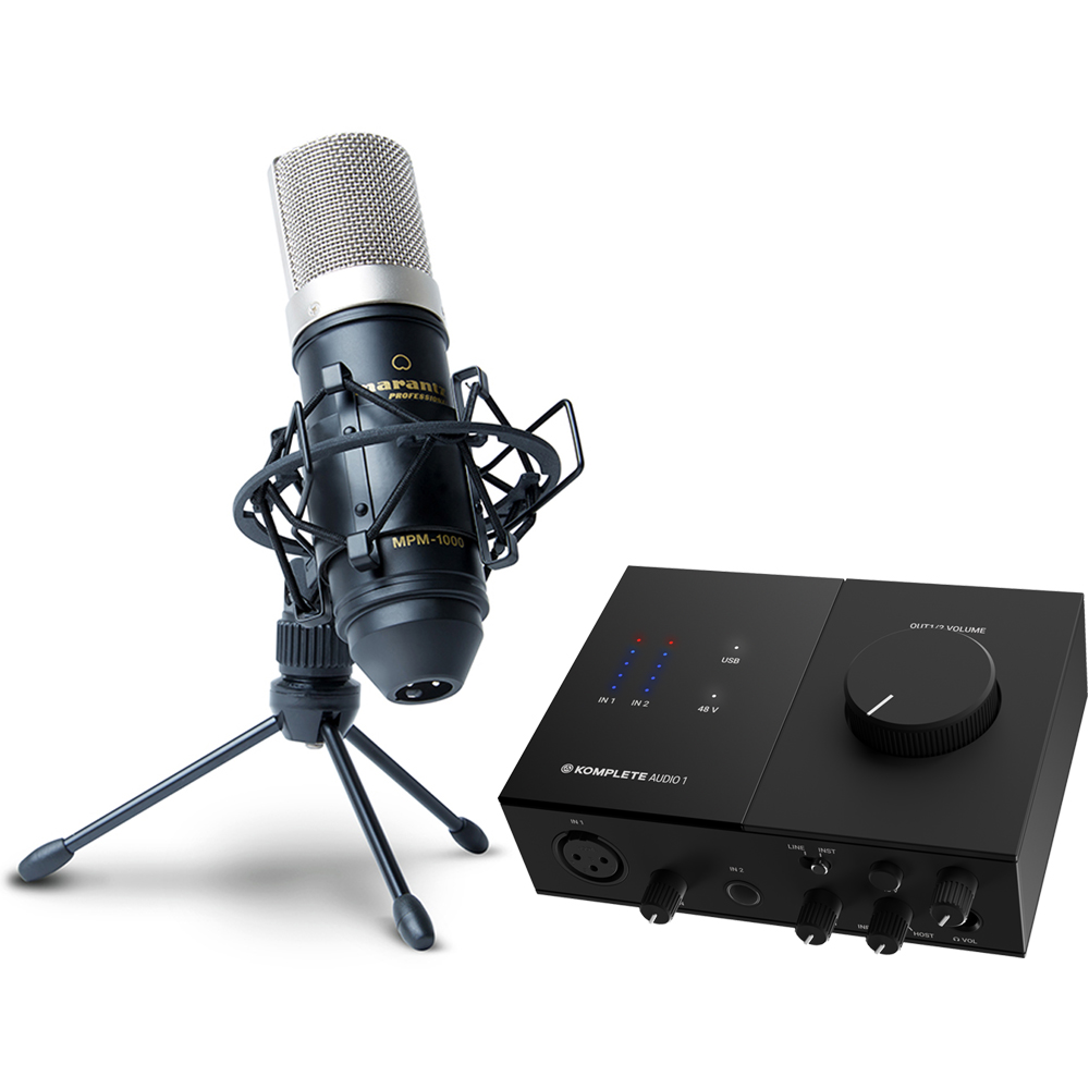 Native Instruments Komplete Audio 1 Interface + Marantz MPM-1000 Microphone Bundle